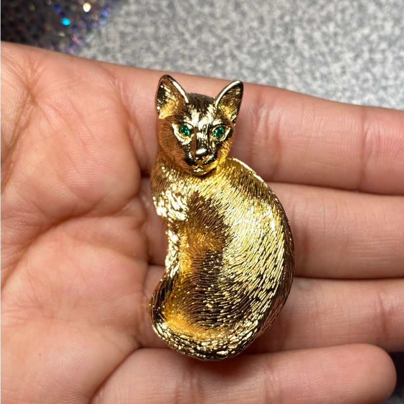 Christian Dior 1960s Cat Brooch/ Pin